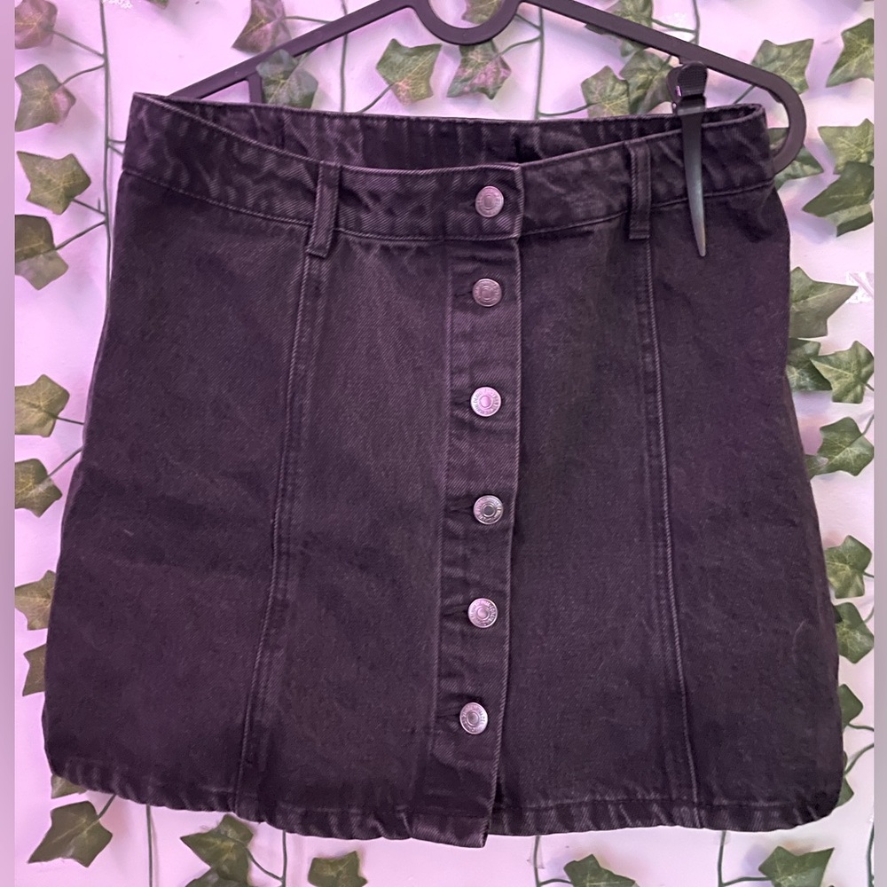 Black Jean mini skirt